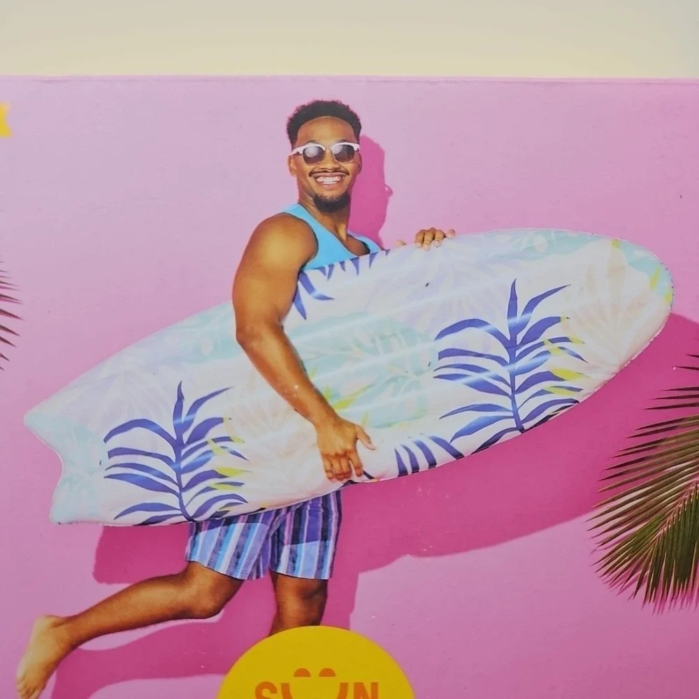 Sun Squad Inflatable Surf Board Pool Float‎ Raft Lounger 5 Feet Long New